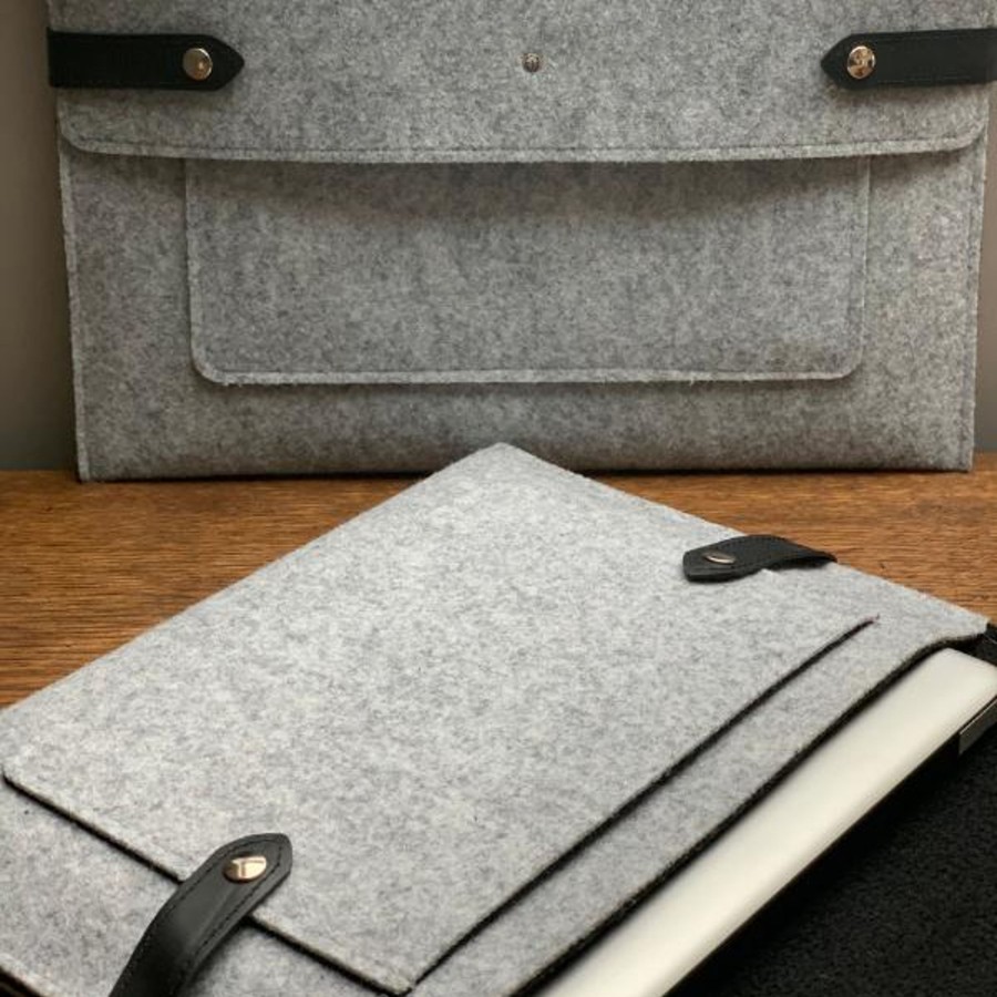 Accessoires Saint Lazare Pochettes | Pochette D'Ordinateur Neil Grise