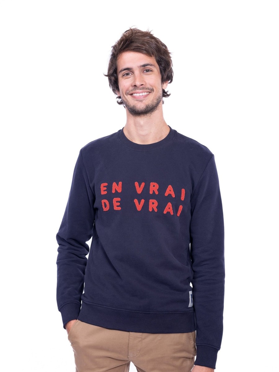 Vetements Vrai par Vianney Pulls & Sweats | Sweat "En Vrai De Vrai" Marine