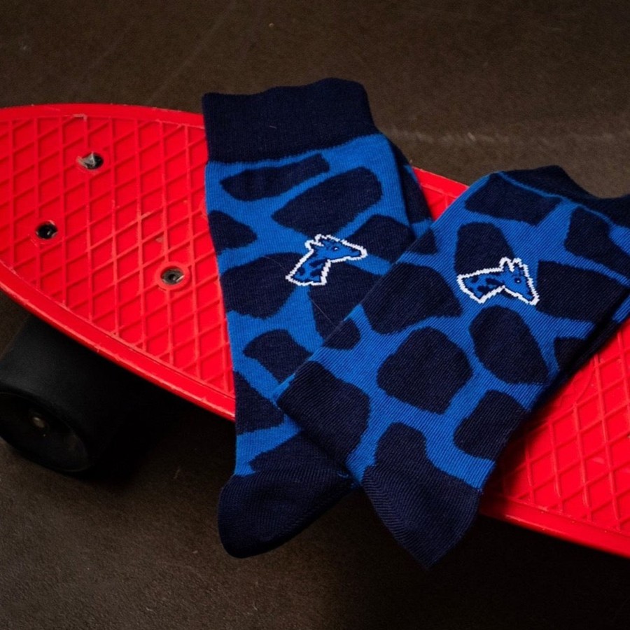 Vetements Girafon Bleu Chaussettes | Chaussettes Girafe Bleu