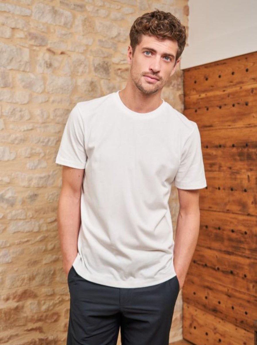 Vetements Monsieur Mimosa Tee-Shirts | T-Shirt Paul Coton Bio Blanc