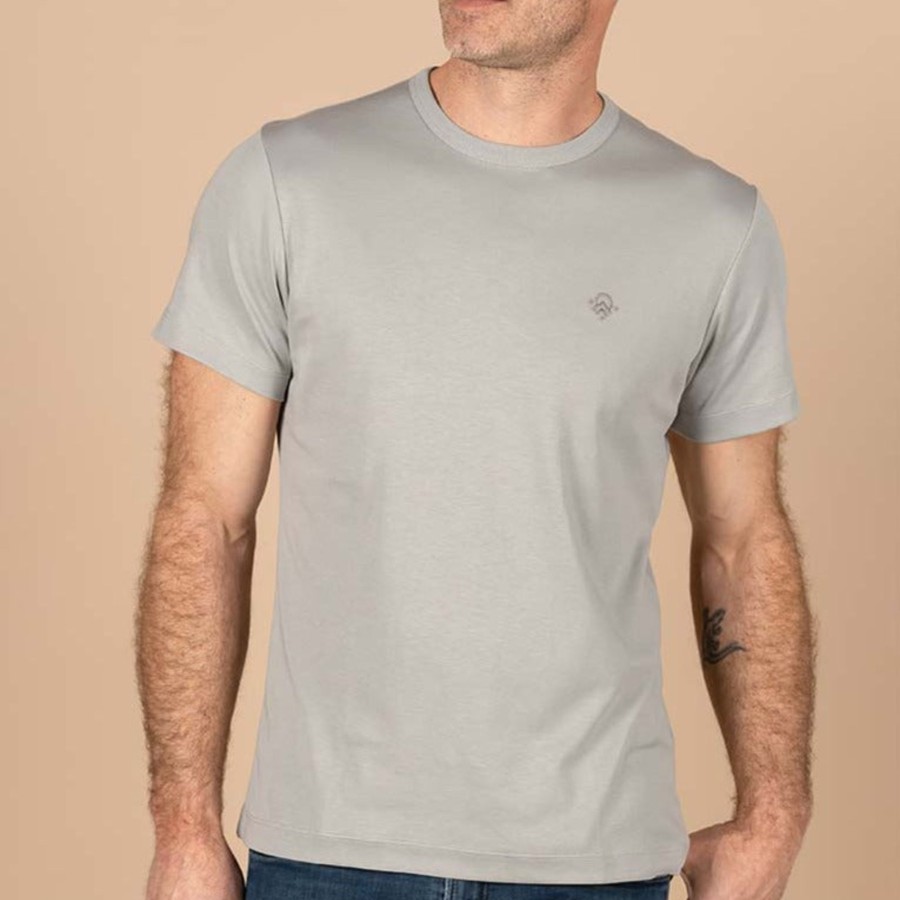 Vetements Pitumarka Tee-Shirts | T-Shirt Gris Coton Pima Bio