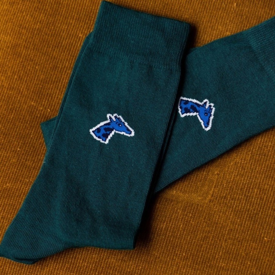 Vetements Girafon Bleu Chaussettes | Chaussettes Vert Bouteille