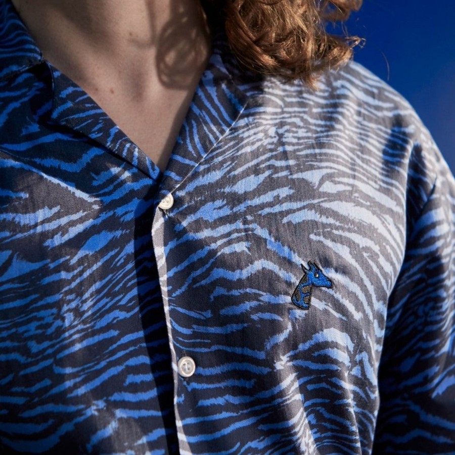 Vetements Girafon Bleu Chemises | Chemisette Upcyclee Zebra