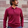 Vetements Monsieur Mimosa Pulls & Sweats | Pull En Laine Col Polo Jonas Bordeaux