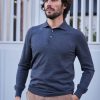 Vetements Monsieur Mimosa Pulls & Sweats | Pull En Laine Col Polo Jonas Gris Fonce