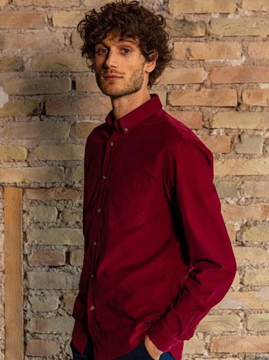 Vetements Monsieur Mimosa Chemises | Chemise Corduroy Emile Bordeaux