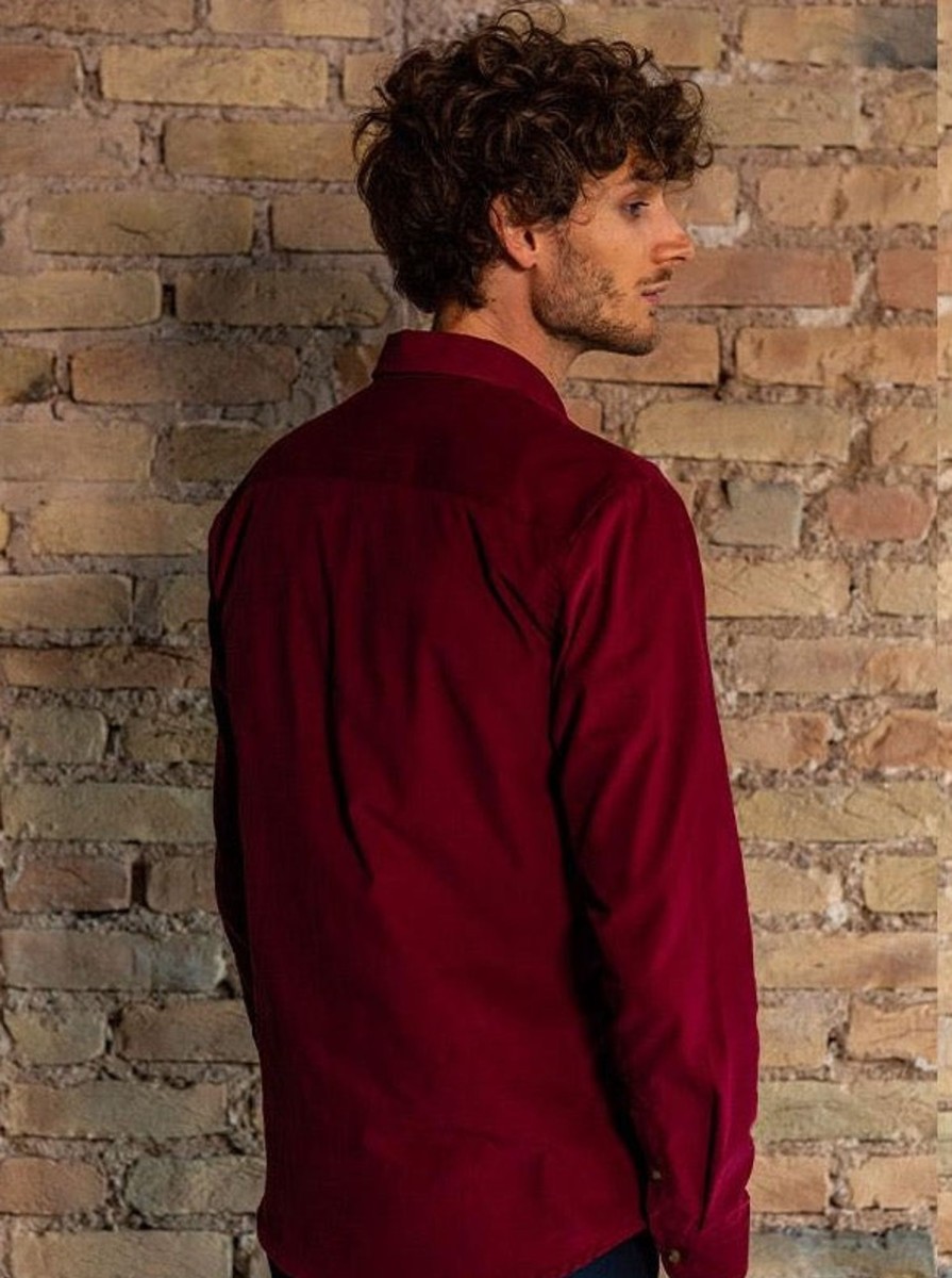 Vetements Monsieur Mimosa Chemises | Chemise Corduroy Emile Bordeaux