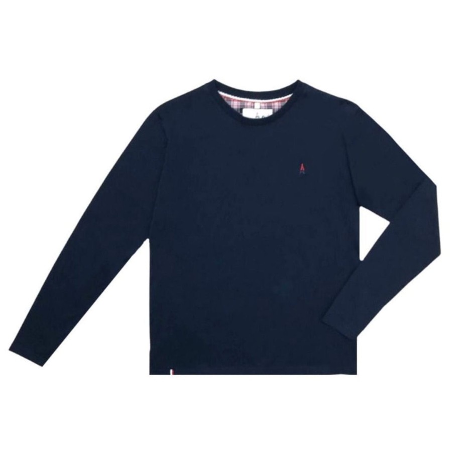 Vetements Maison FT Tee-Shirts | T-Shirt Manches Longues Bleu Marine