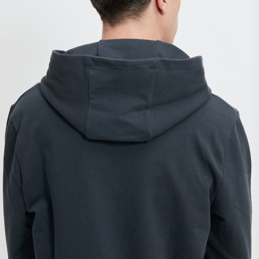 Vetements Ecclo Pulls & Sweats | Sweat Capuche Bleu Et Gris