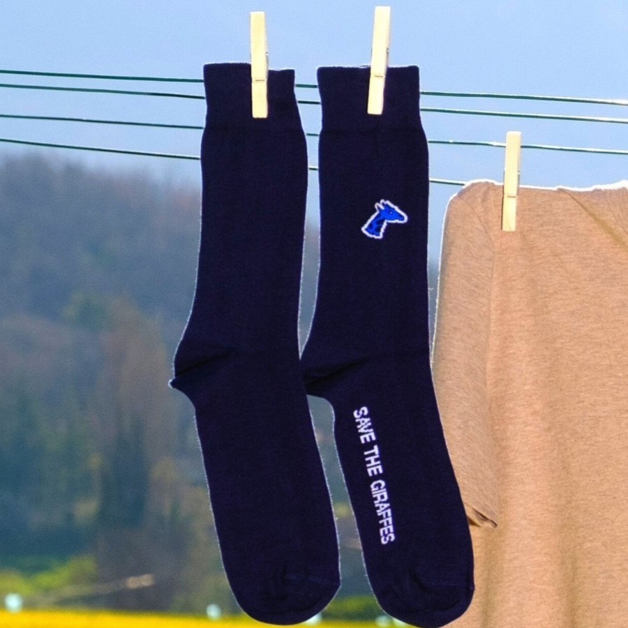 Vetements Girafon Bleu Chaussettes | Chaussettes Bleu Marine