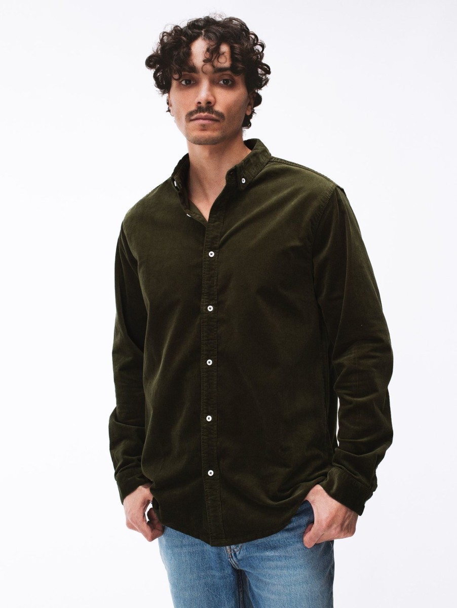 Vetements Côtelé Paris Chemises | Chemise Milleraie Vert Olive