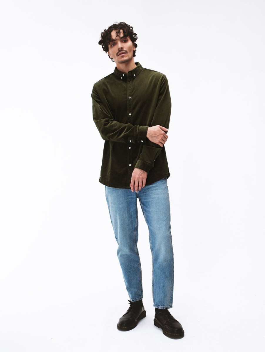 Vetements Côtelé Paris Chemises | Chemise Milleraie Vert Olive