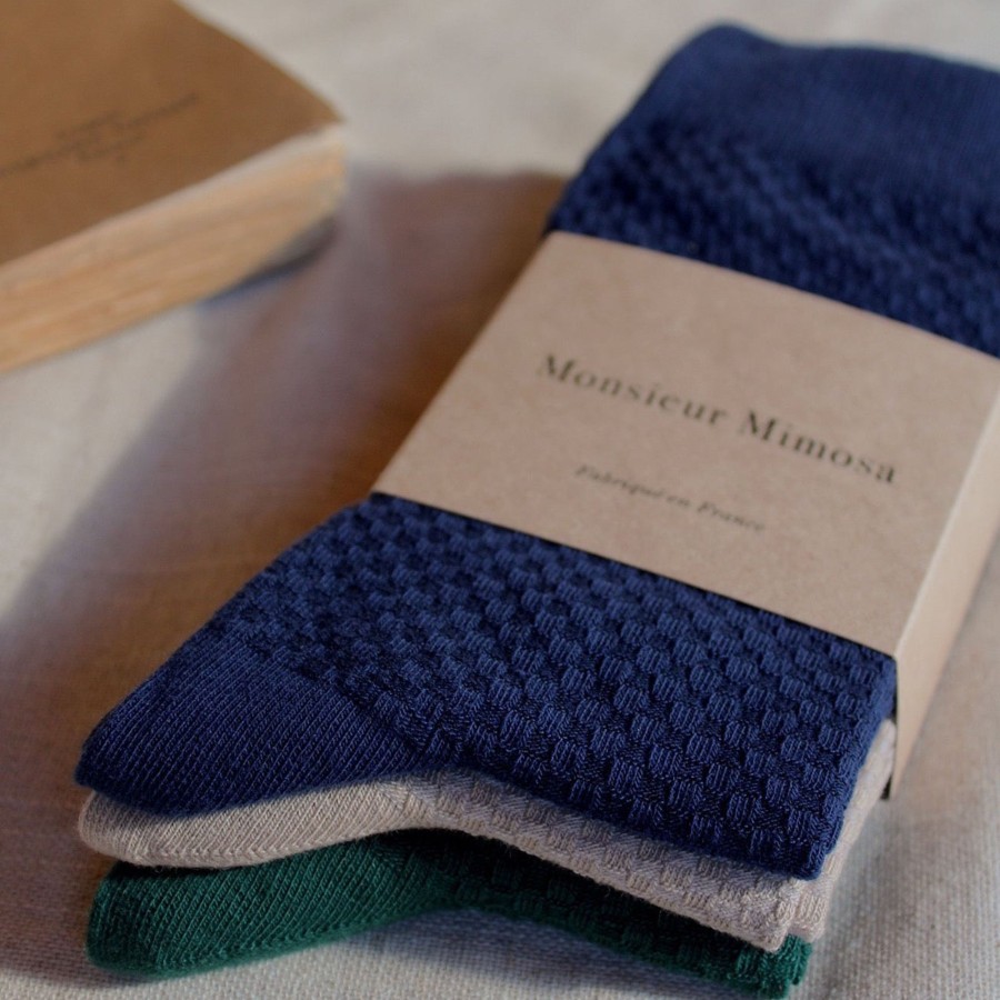 Vetements Monsieur Mimosa Chaussettes | Chaussettes Eden Gaufrees