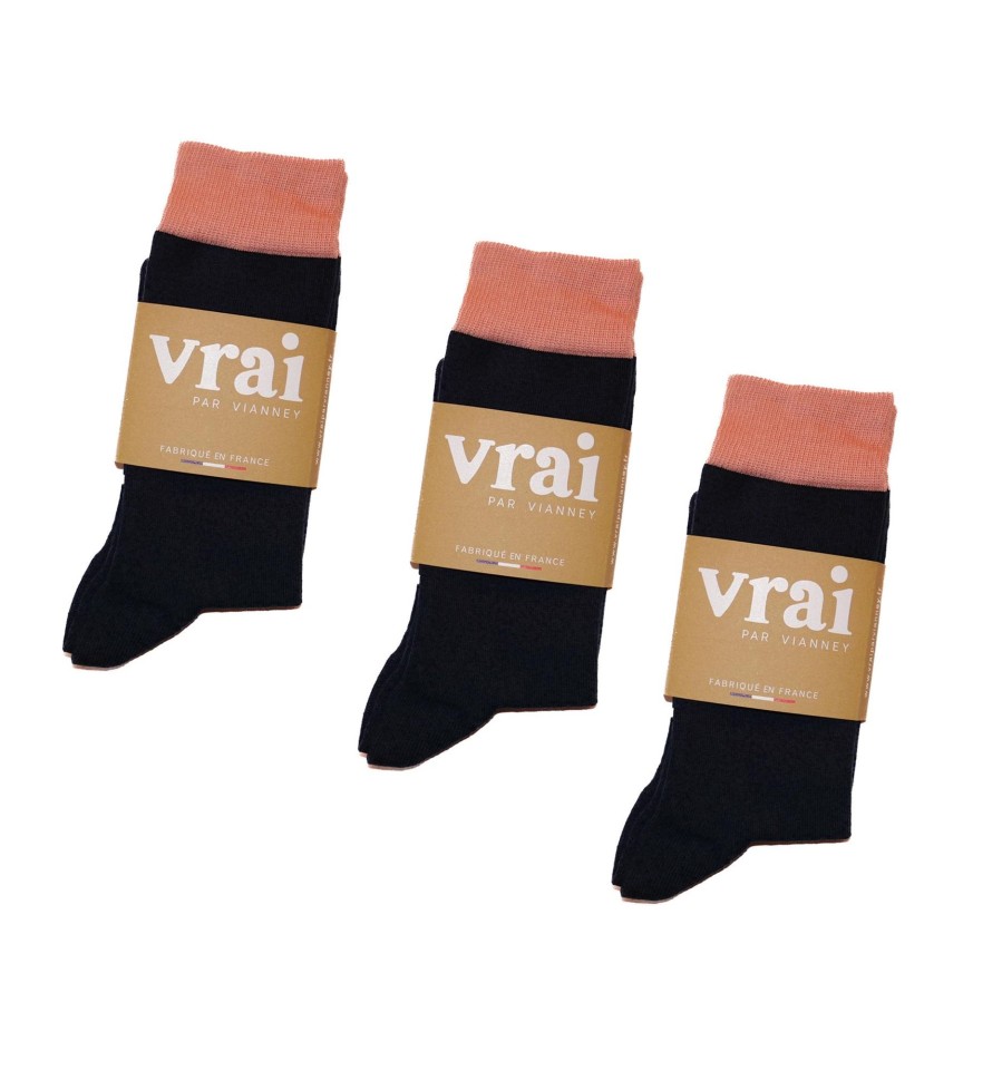 Vetements Vrai par Vianney Chaussettes | Chaussettes Marines Vrai