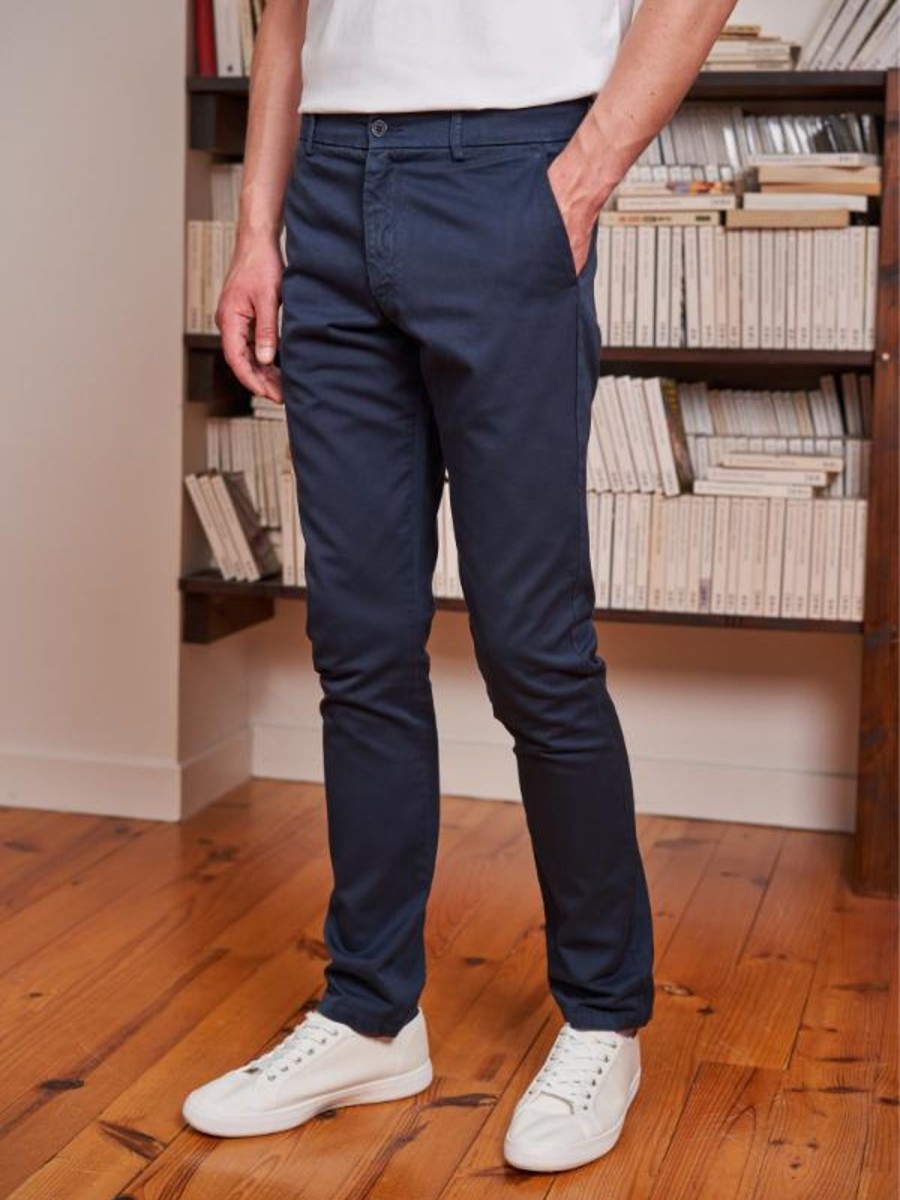 Vetements Monsieur Mimosa Pantalons | Chino Arthur Coton Bio Marine