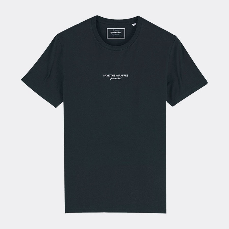 Vetements Girafon Bleu Tee-Shirts | Tee-Shirt Noir Save The Giraffes