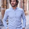 Vetements Monsieur Mimosa Chemises | Chemise En Flanelle Emile Bleu Ciel